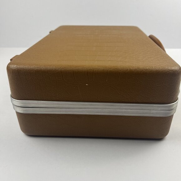 Doskocil Pistol Case Alligator Print Hard Shell VINTAGE 14"x9x4 with Keys - Picture 8 of 13